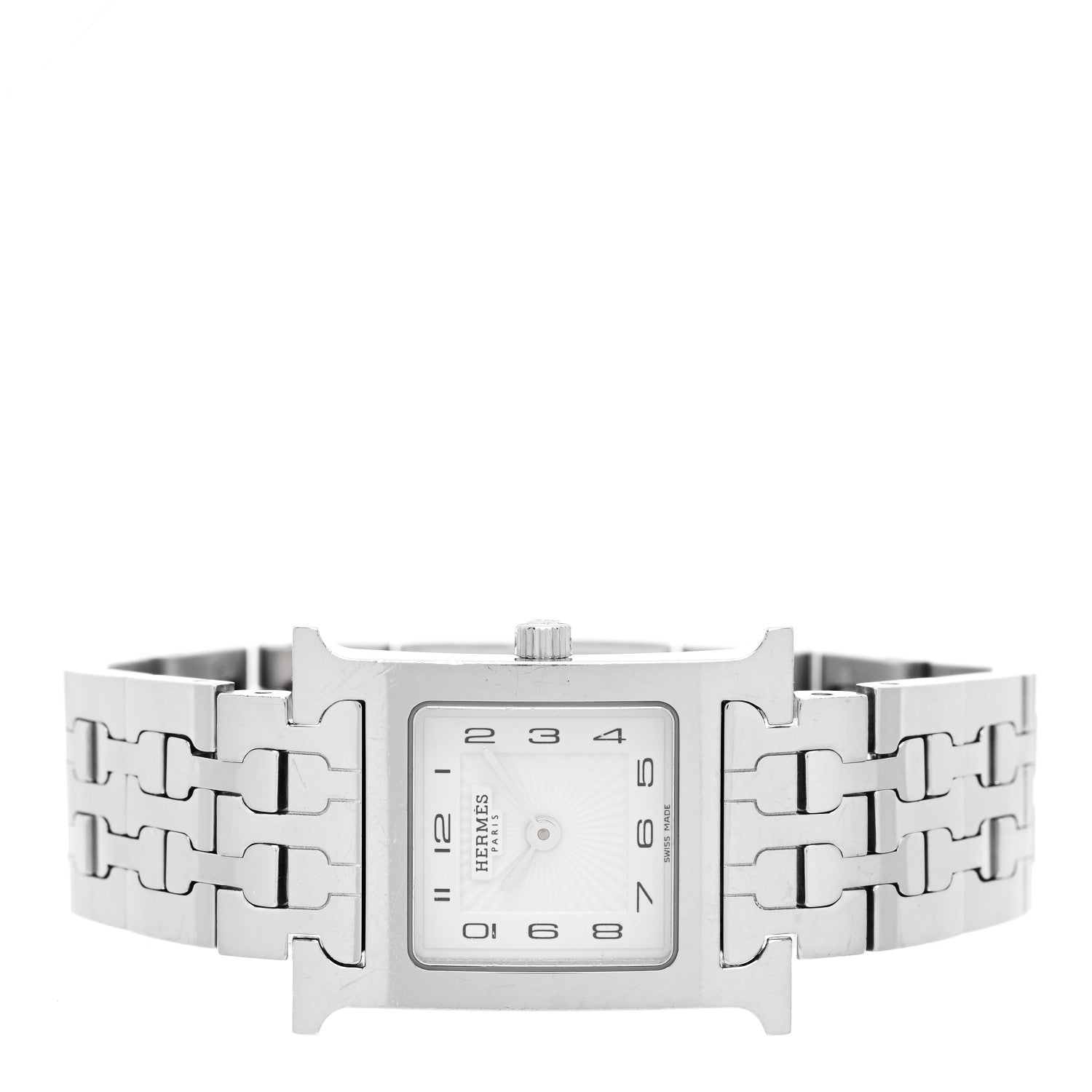 Hermes Stainless Steel 21mm Heure H Hour Quartz Watch 2 of 5