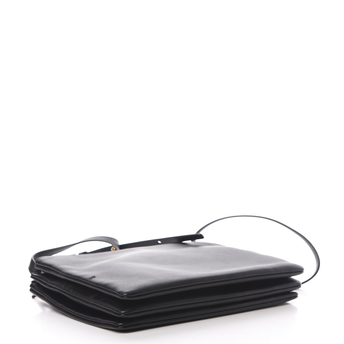 Lambskin Large Trio Crossbody Bag Black