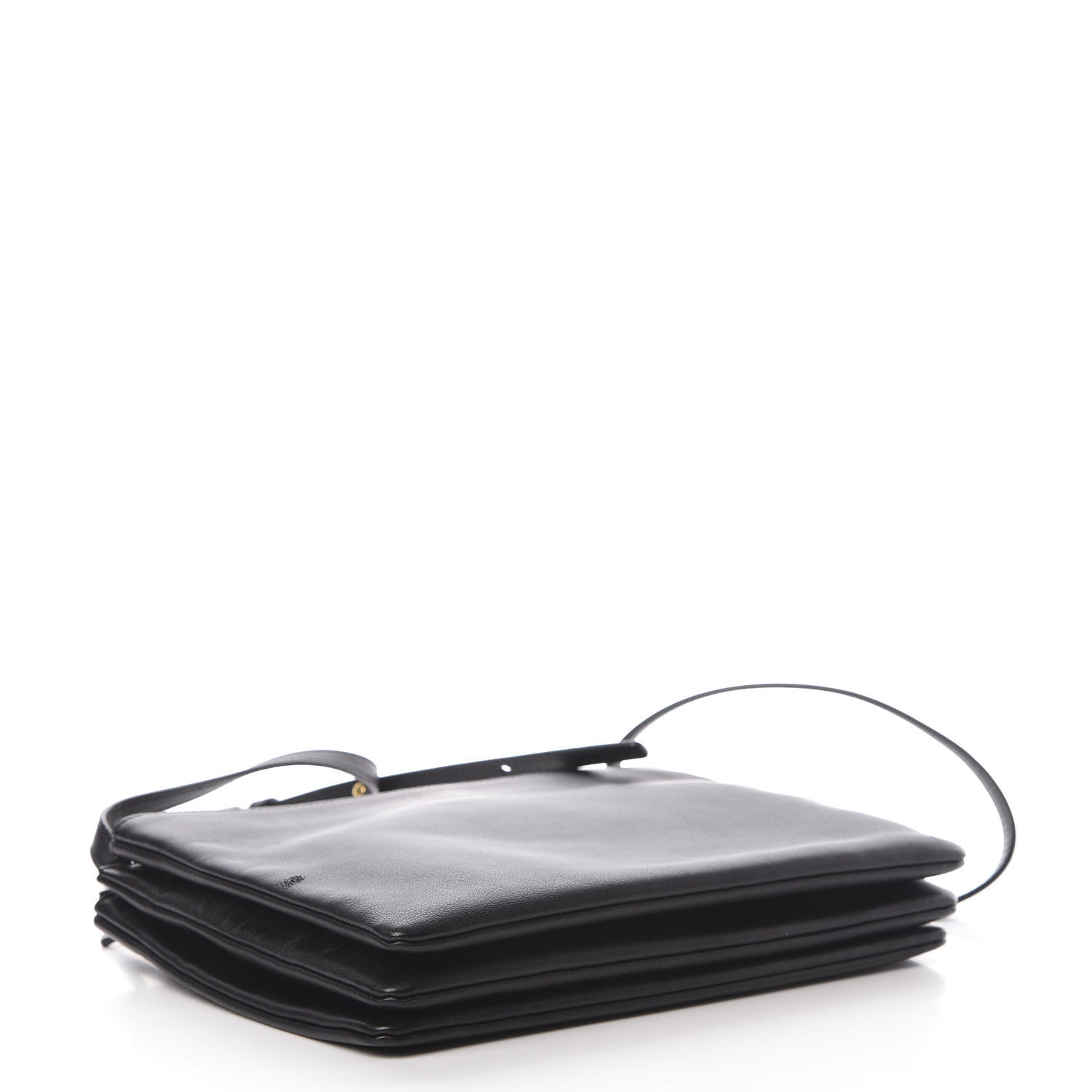Celine Lambskin Large Trio Crossbody Bag Black 4 of 12