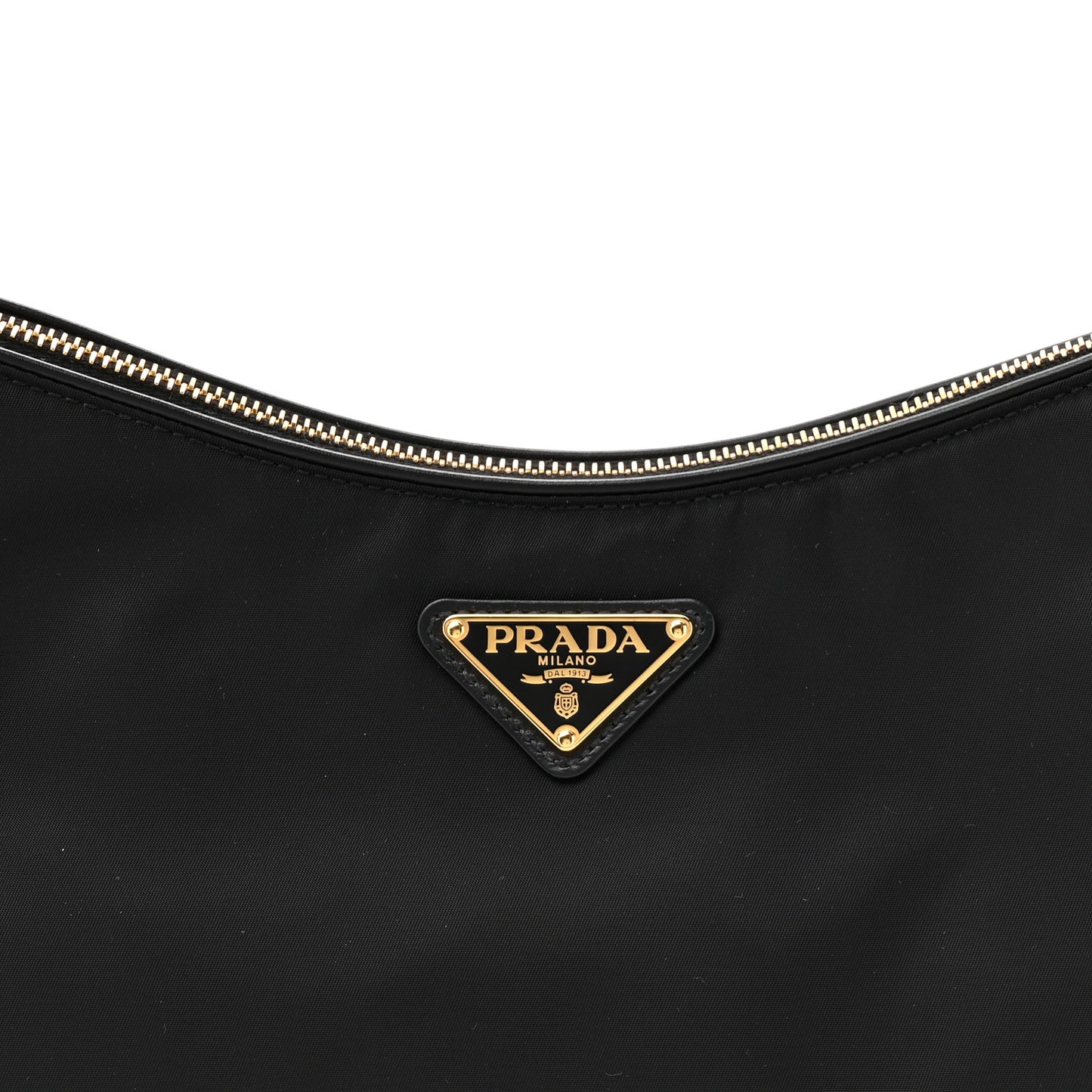 Re-Nylon Vitello Large Aimee Shoulder Bag Black