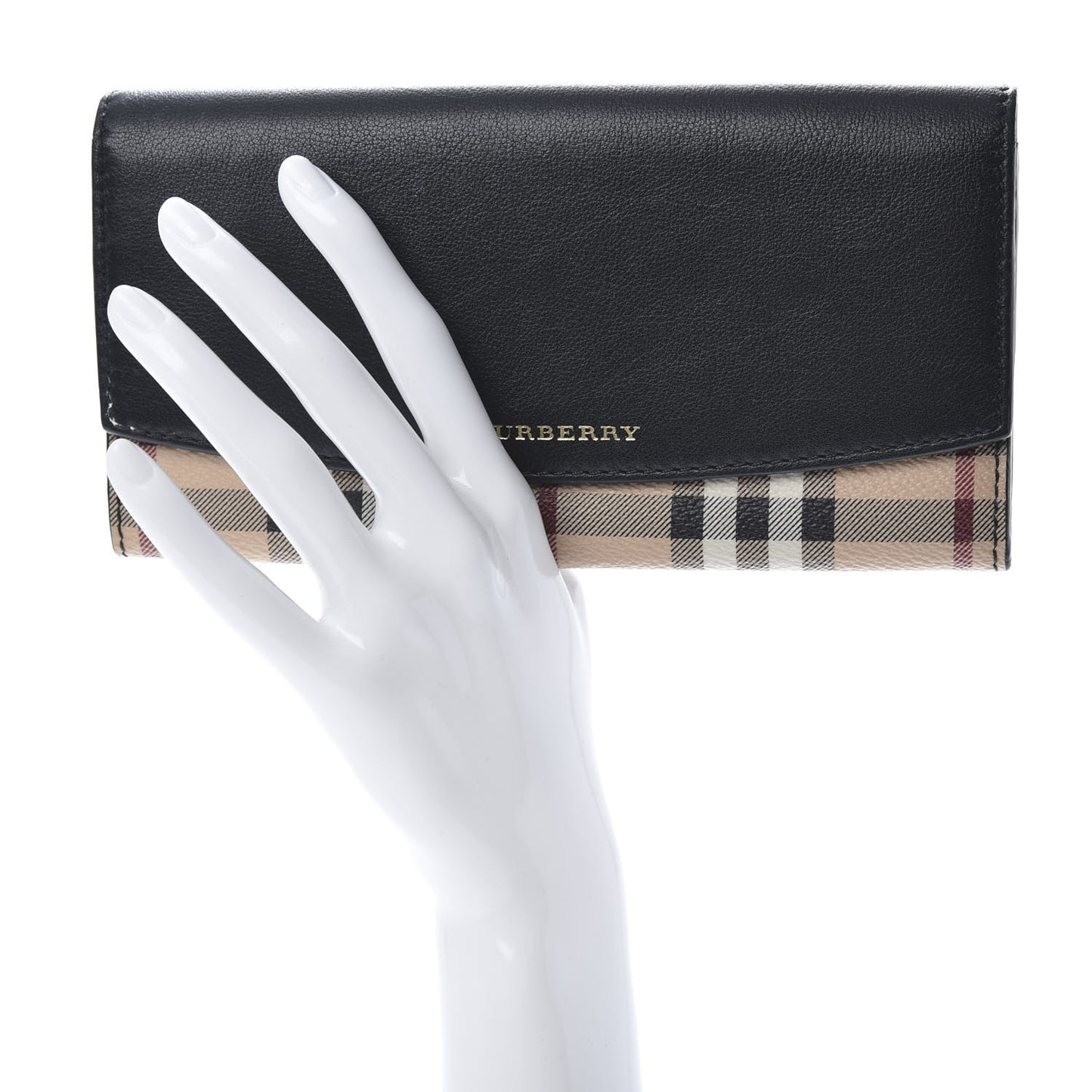 Calfskin Haymarket Check Henley Wallet Black