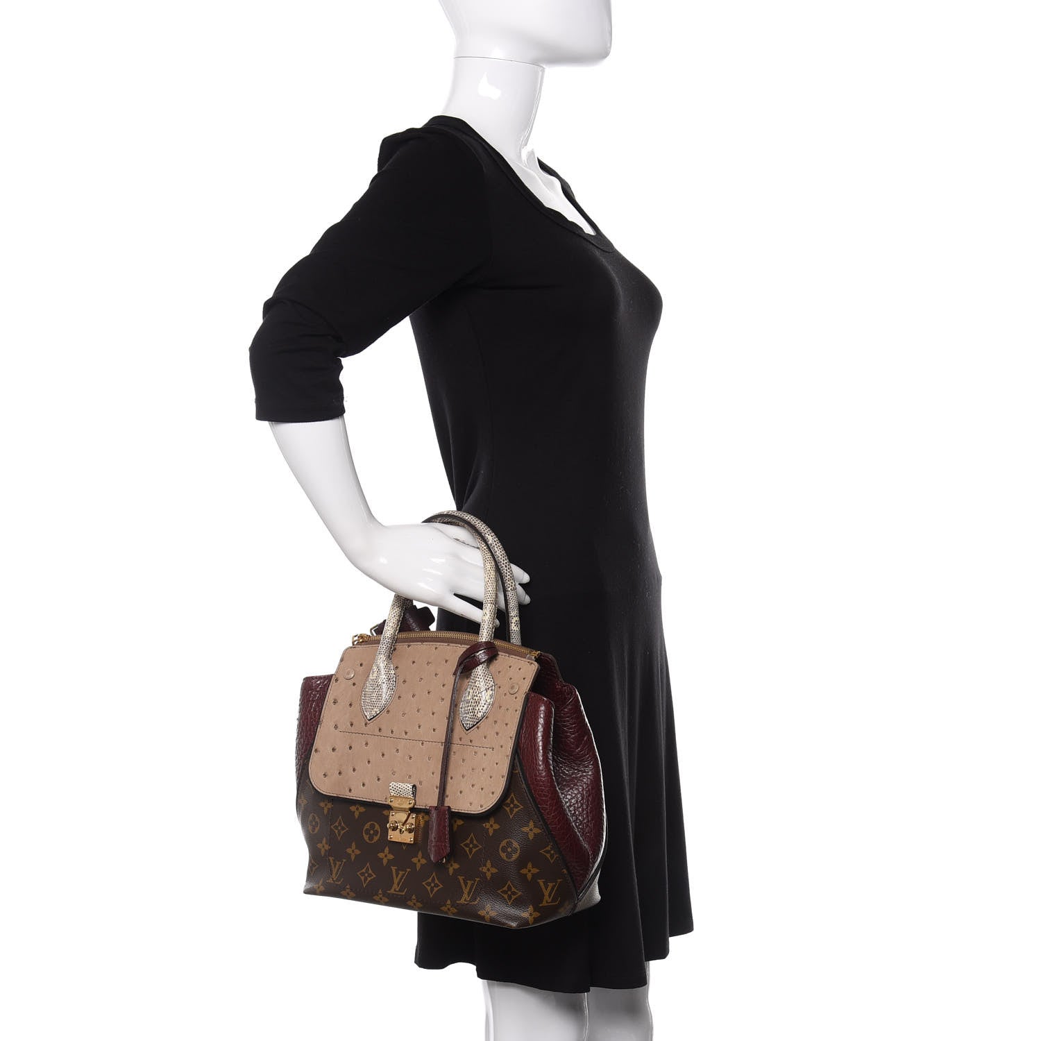 Louis Vuitton Monogram Ostrich Lizard Majestueux PM Bordeaux 2 of 10