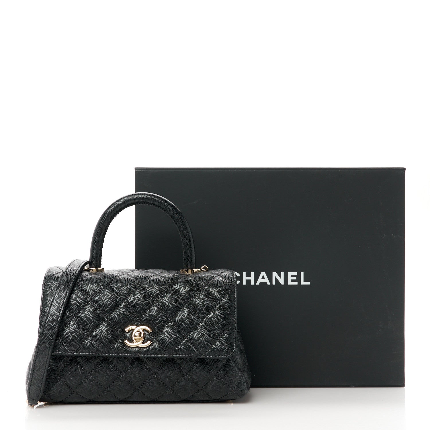 Chanel Caviar Quilted Mini Coco Handle Flap Black 12 of 12