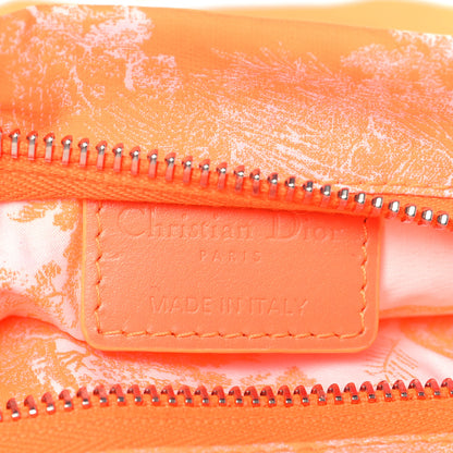 Christian Dior CHRISTIAN DIOR Embroidered Toile De Jouy Diortravel Zipped Pouch Orange 6 of 11