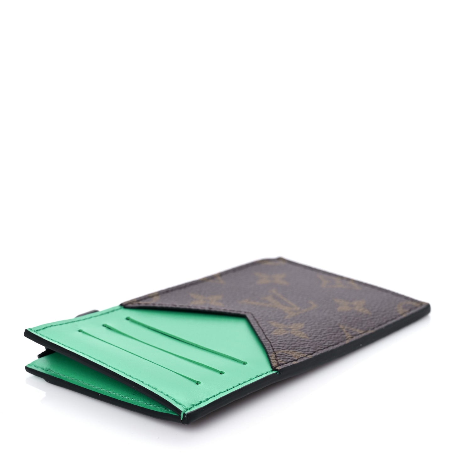 Monogram Taiga Coin Card Holder Green