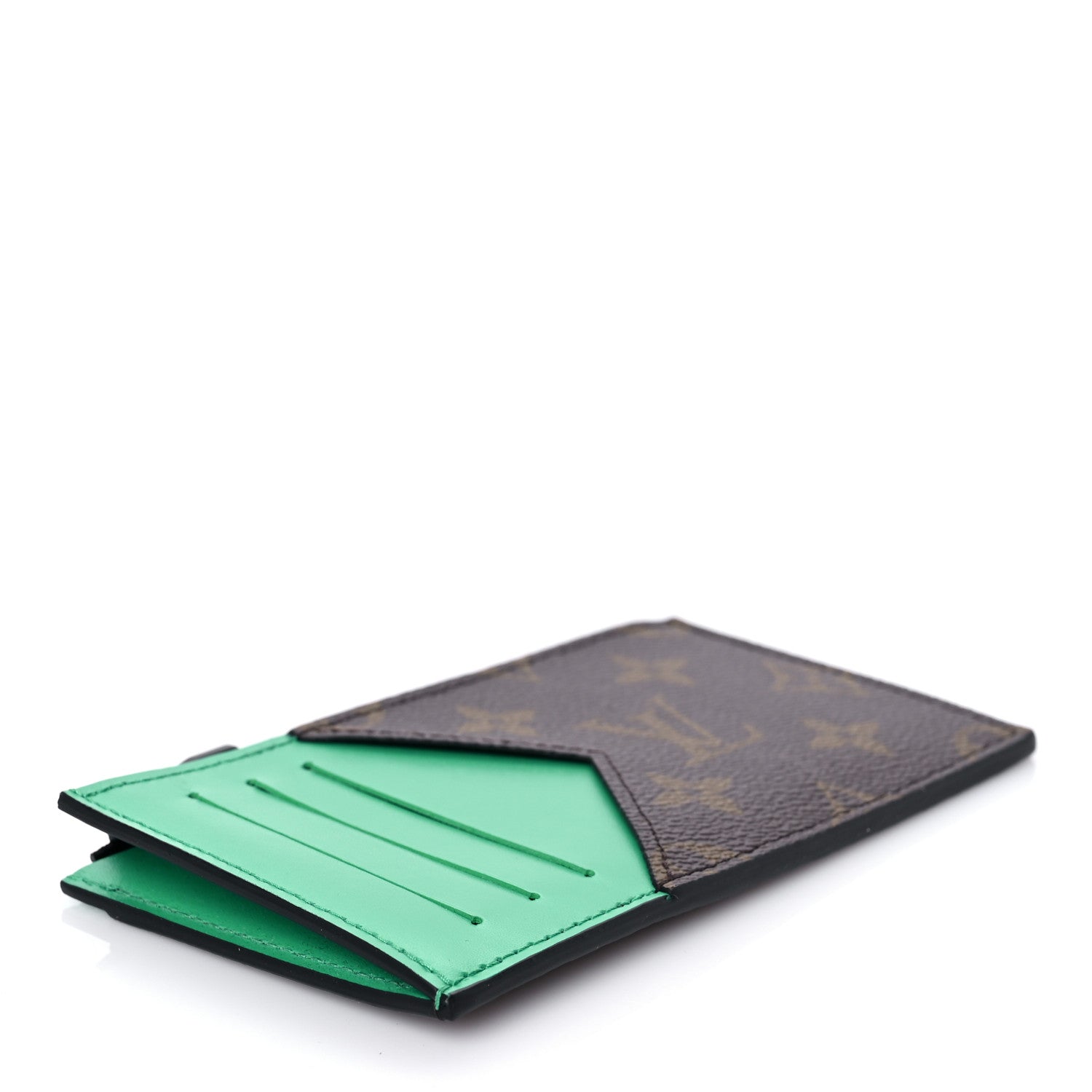 Louis Vuitton Monogram Taiga Coin Card Holder Green 4 of 7