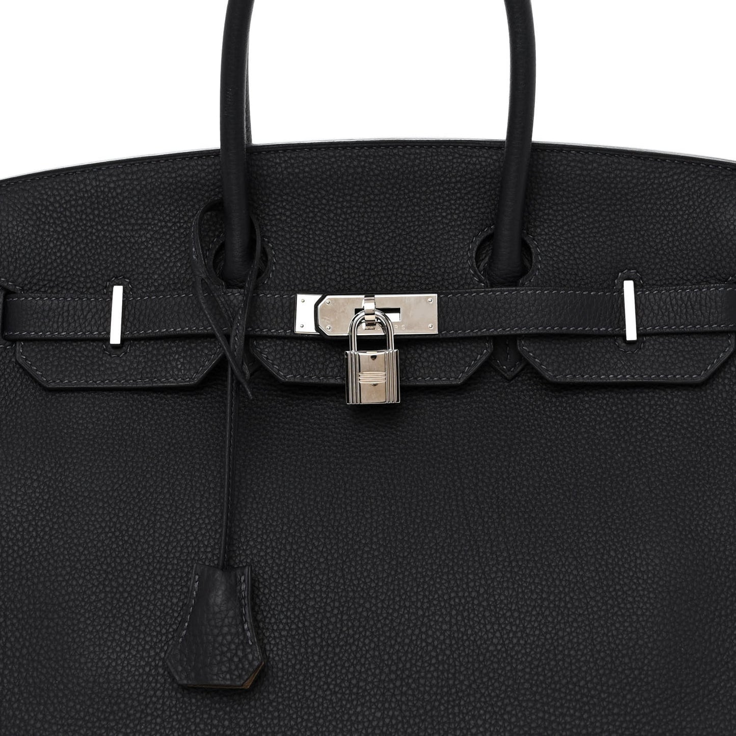 Togo Bi-Color Horseshoe Birkin 35 Black Etoupe