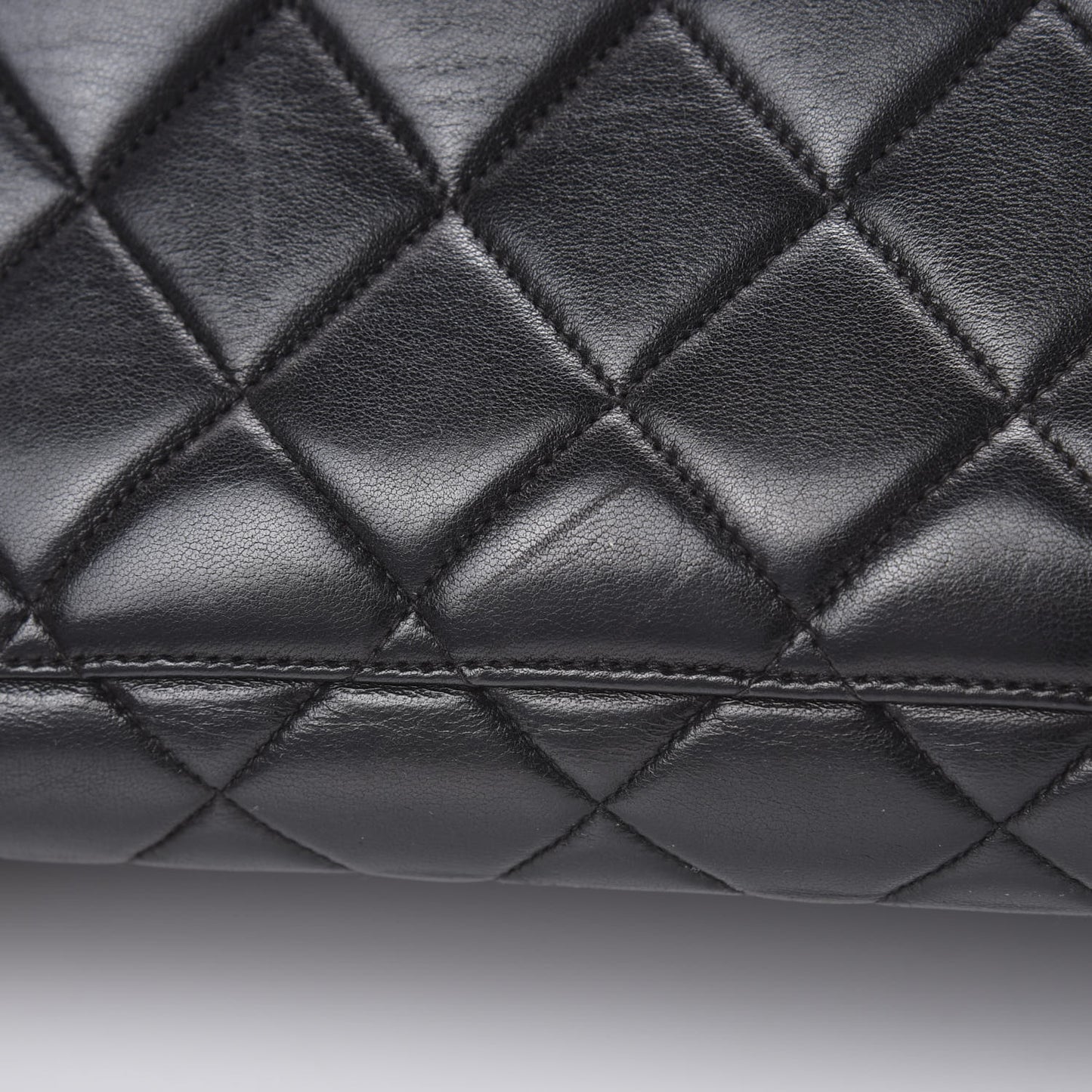 Lambskin Quilted Jumbo Kelly Flap Bag Black