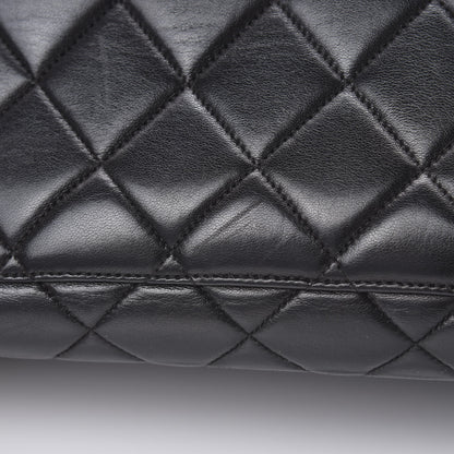 Chanel Lambskin Quilted Jumbo Kelly Flap Bag Black 21 of 22