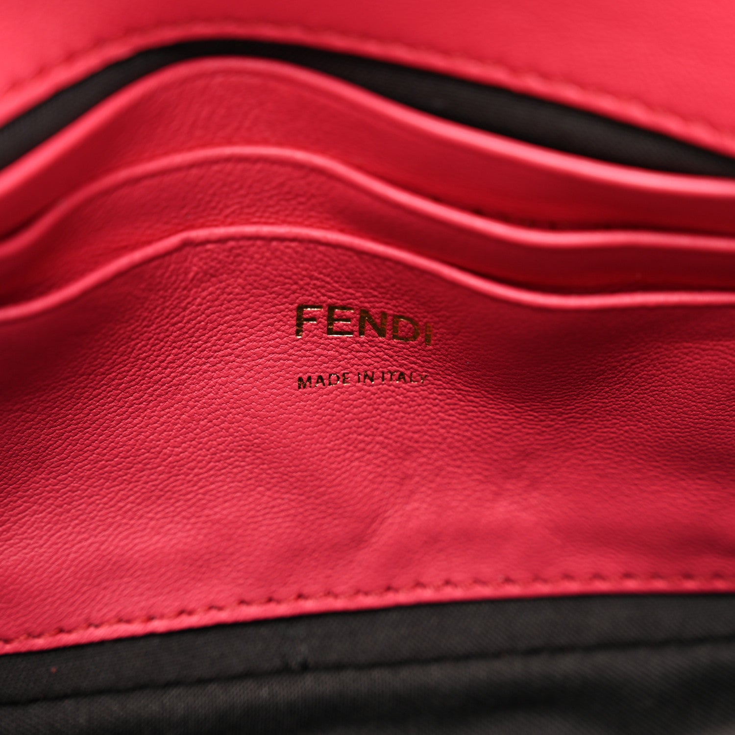Fendi Nappa FF 1974 Embossed Mini Baguette Lampone 7 of 10