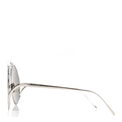 Loewe Metal Hillock Aviator Oversized Sunglasses LW40180U Silver 3 of 7