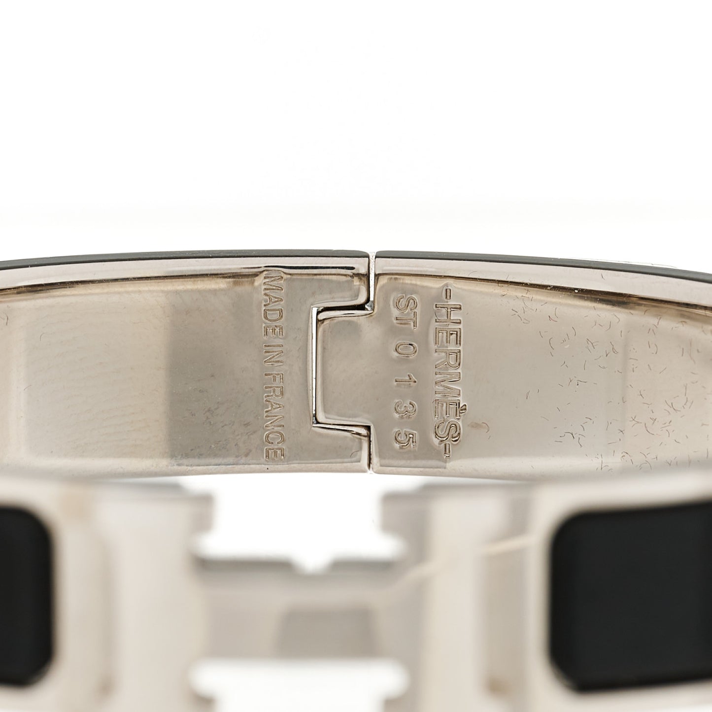 Enamel Narrow Clic Clac H Bracelet PM Black