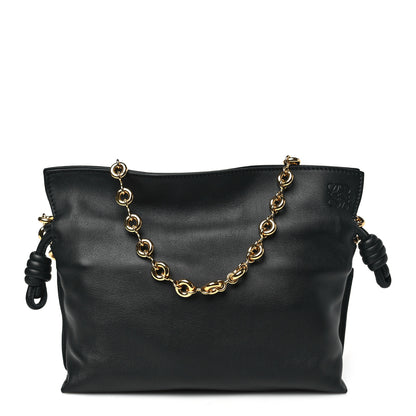 Loewe Mellow Nappa Donut Chain Flamenco Knot Clutch Black 1 of 10