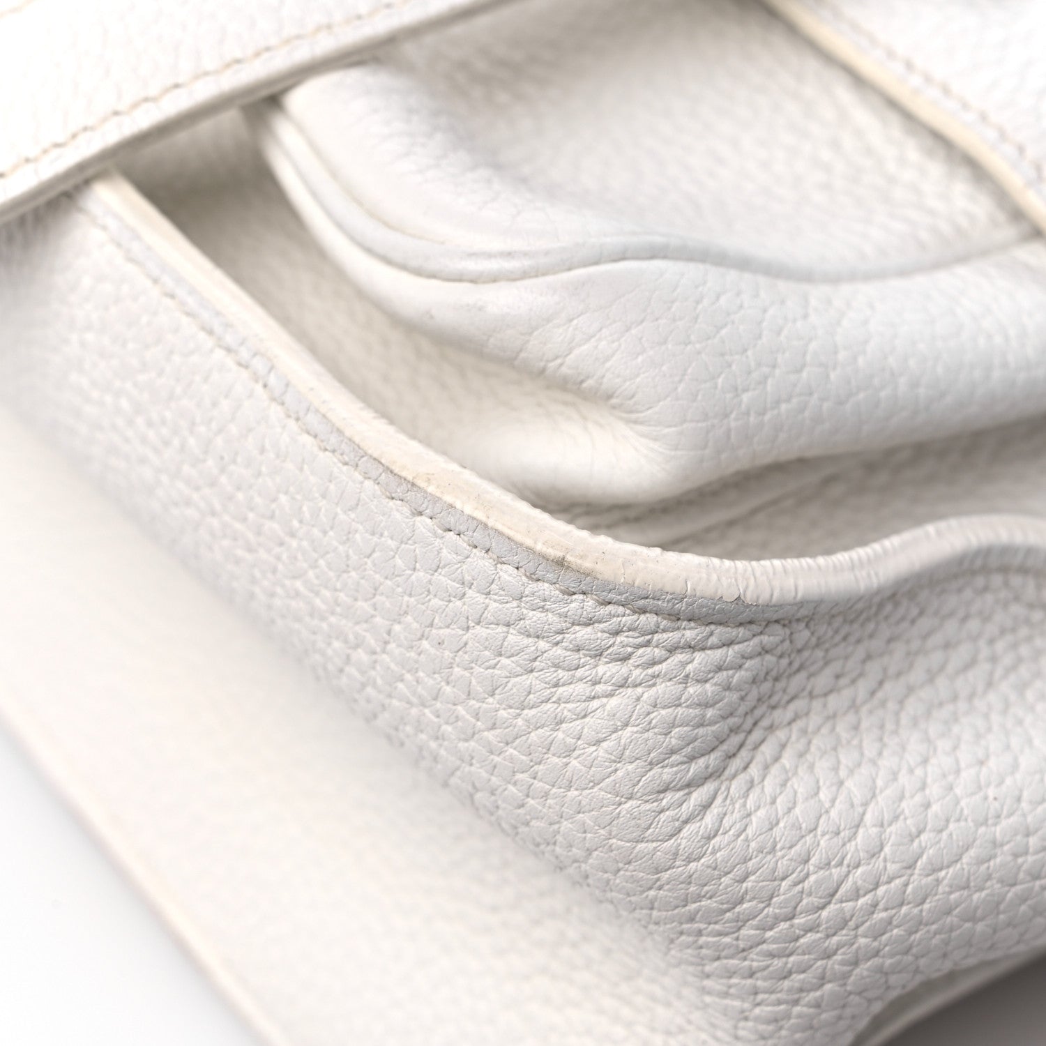 Hermes Taurillon Clemence Steve 35 White 8 of 15
