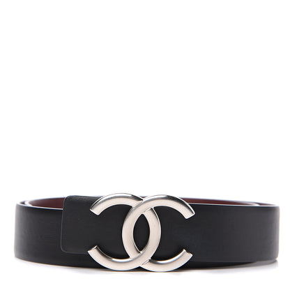 Chanel Calfskin CC Reversible Belt 70 Black Burgundy 1 of 6
