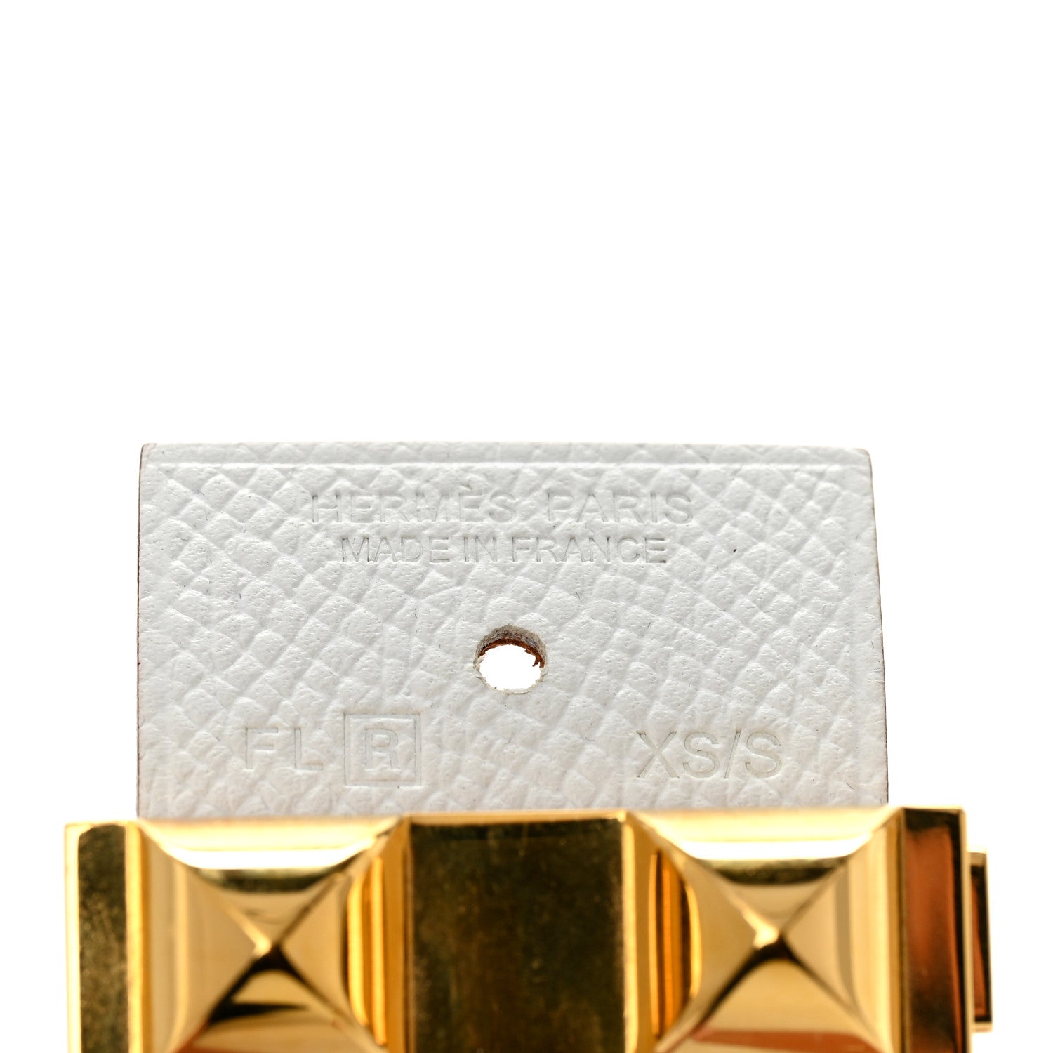 Hermes Epsom Swift Imprevisible Bracelet XS/S  White Gold 4 of 5