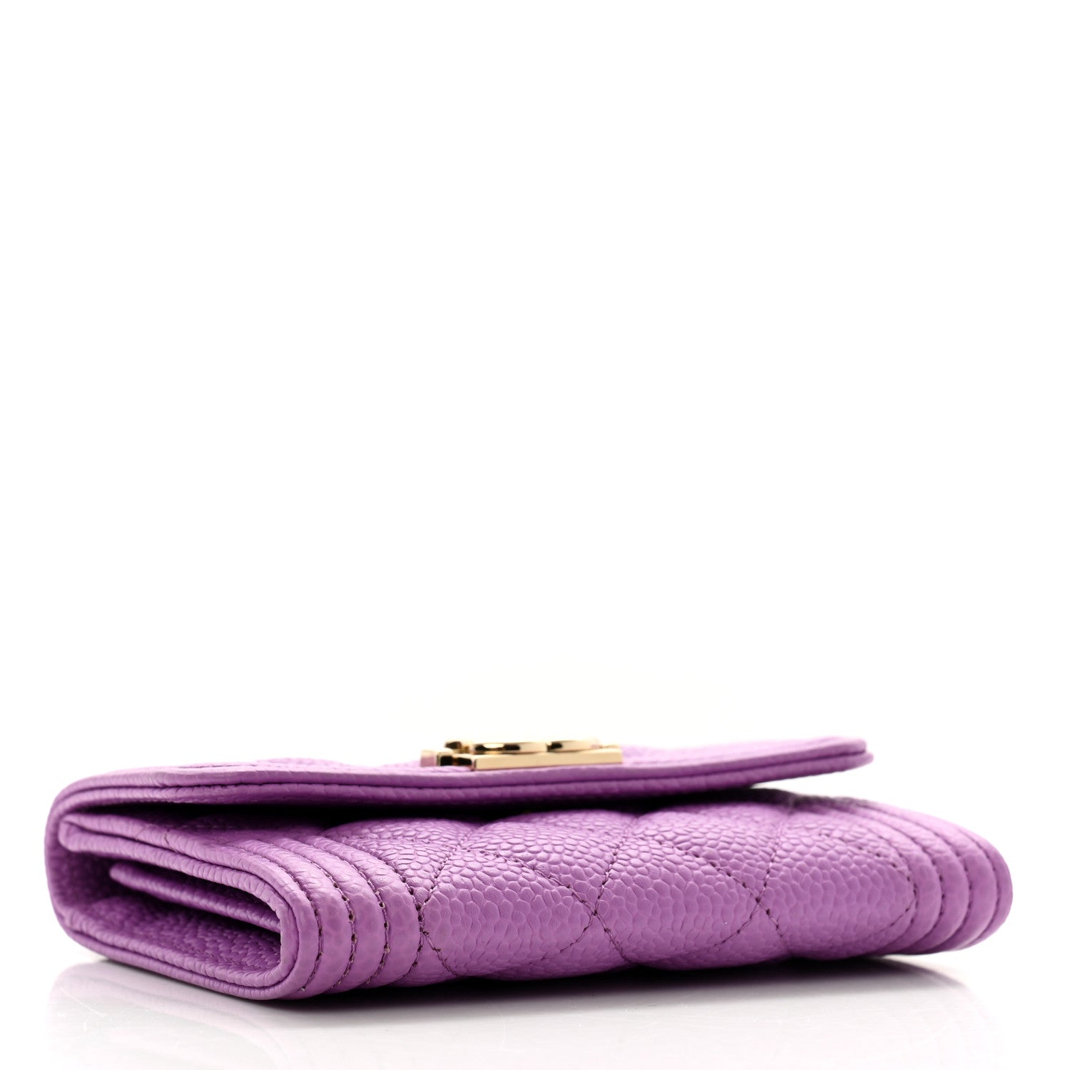 Chanel Caviar Quilted Boy Flap Card Holder Purple 4 of 10