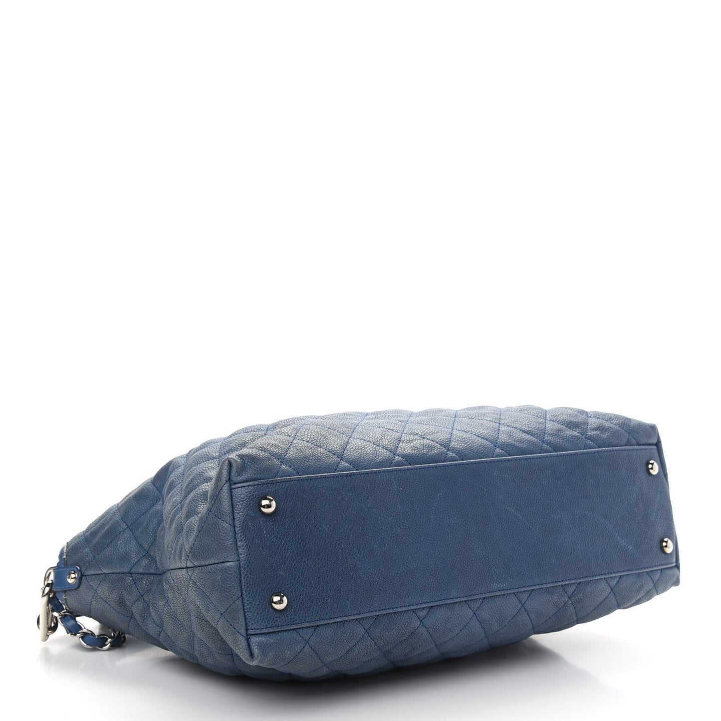 Caviar Quilted French Riviera Hobo Blue