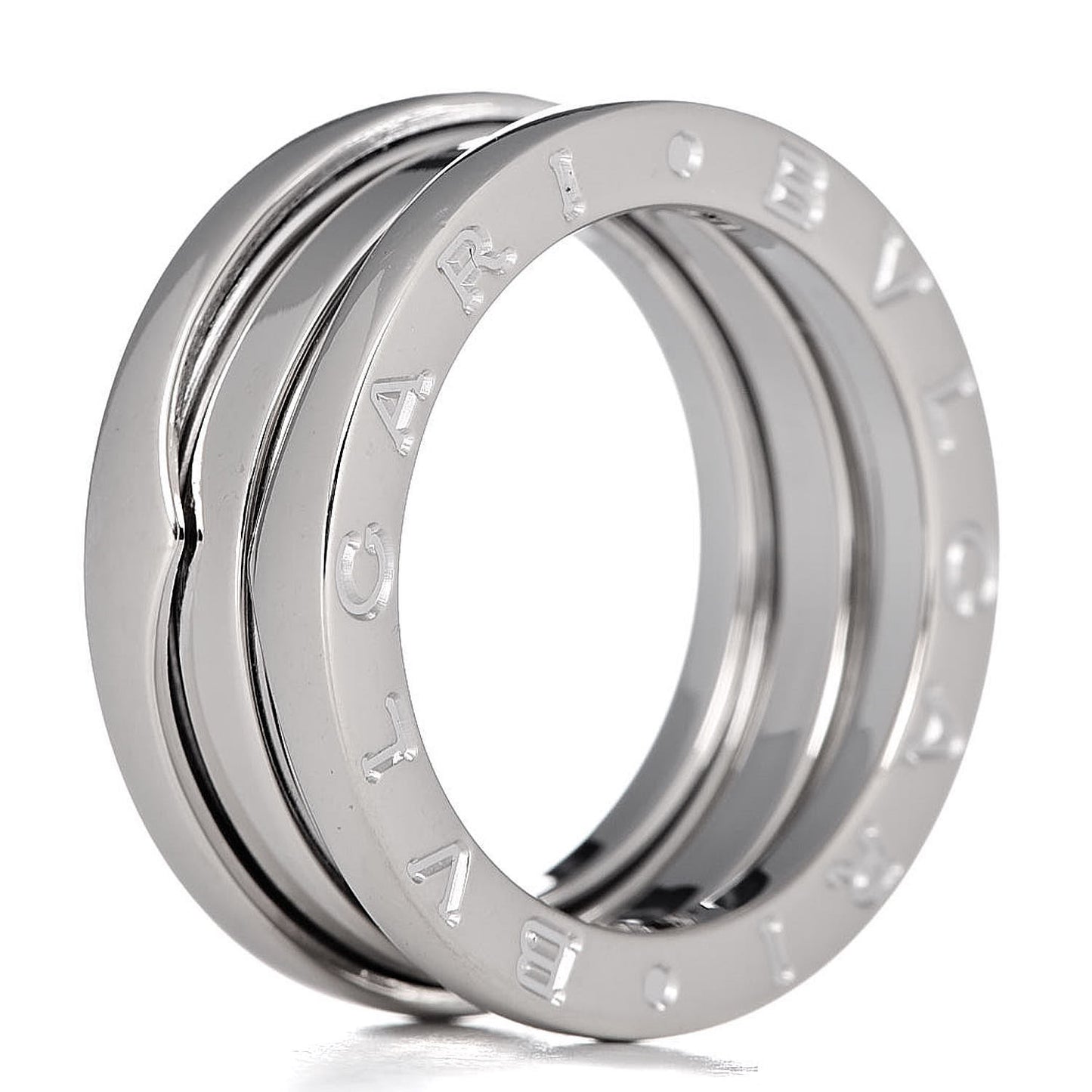 18K White Gold B.Zero1 Two-Band Ring 50 5.25