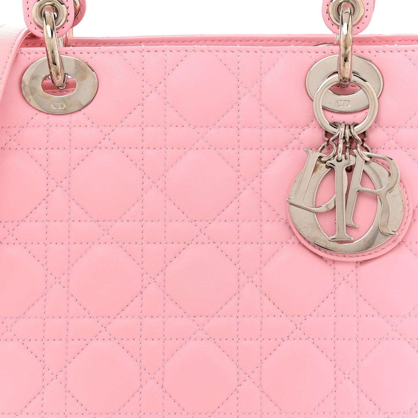 Lambskin Cannage Medium Lady Dior Light Pink