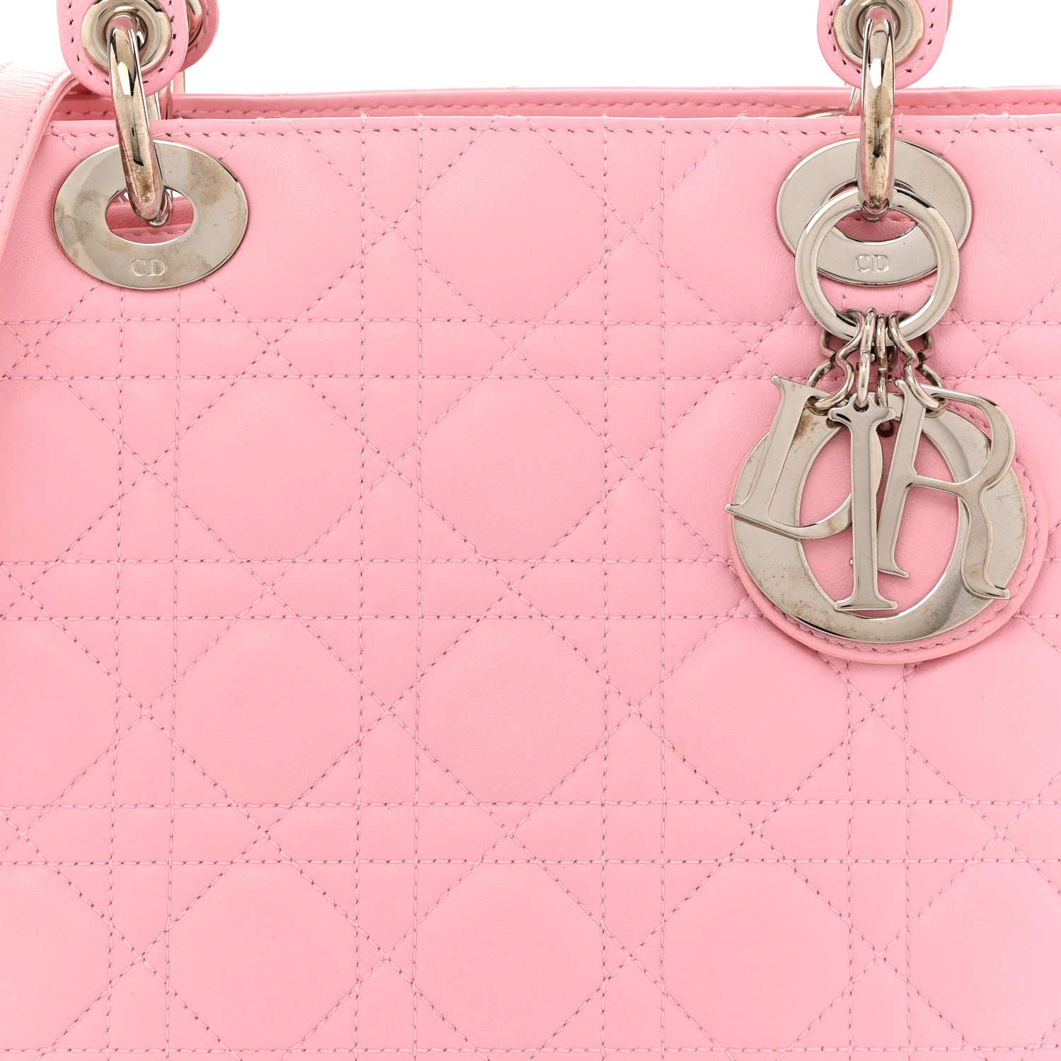 Christian Dior Lambskin Cannage Medium Lady Dior Light Pink 8 of 11