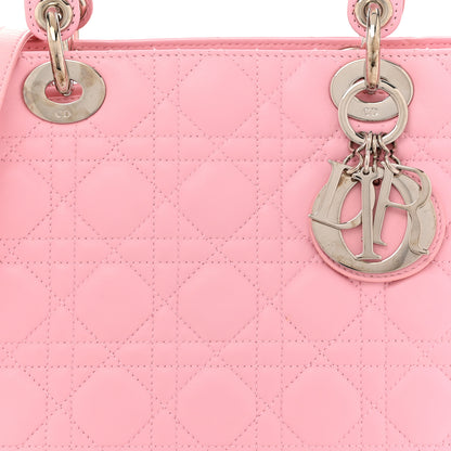 Christian Dior Lambskin Cannage Medium Lady Dior Light Pink 8 of 11