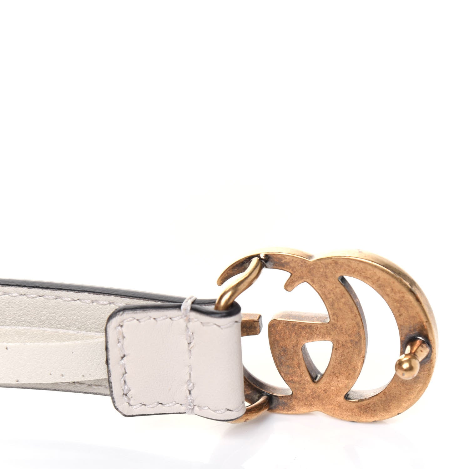 Gucci Calfskin Double G 20mm Belt 85 34 Mystic White 4 of 8