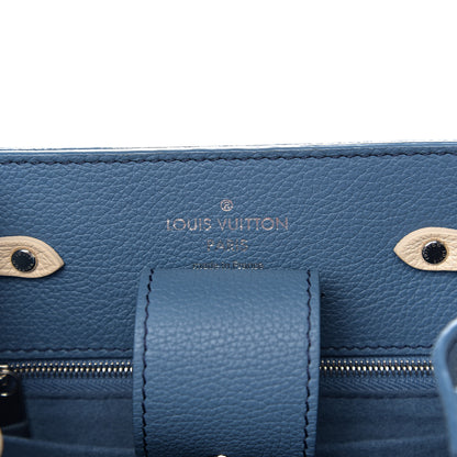 Louis Vuitton Calfskin Lockme Bucket Blue Jean 5 of 8