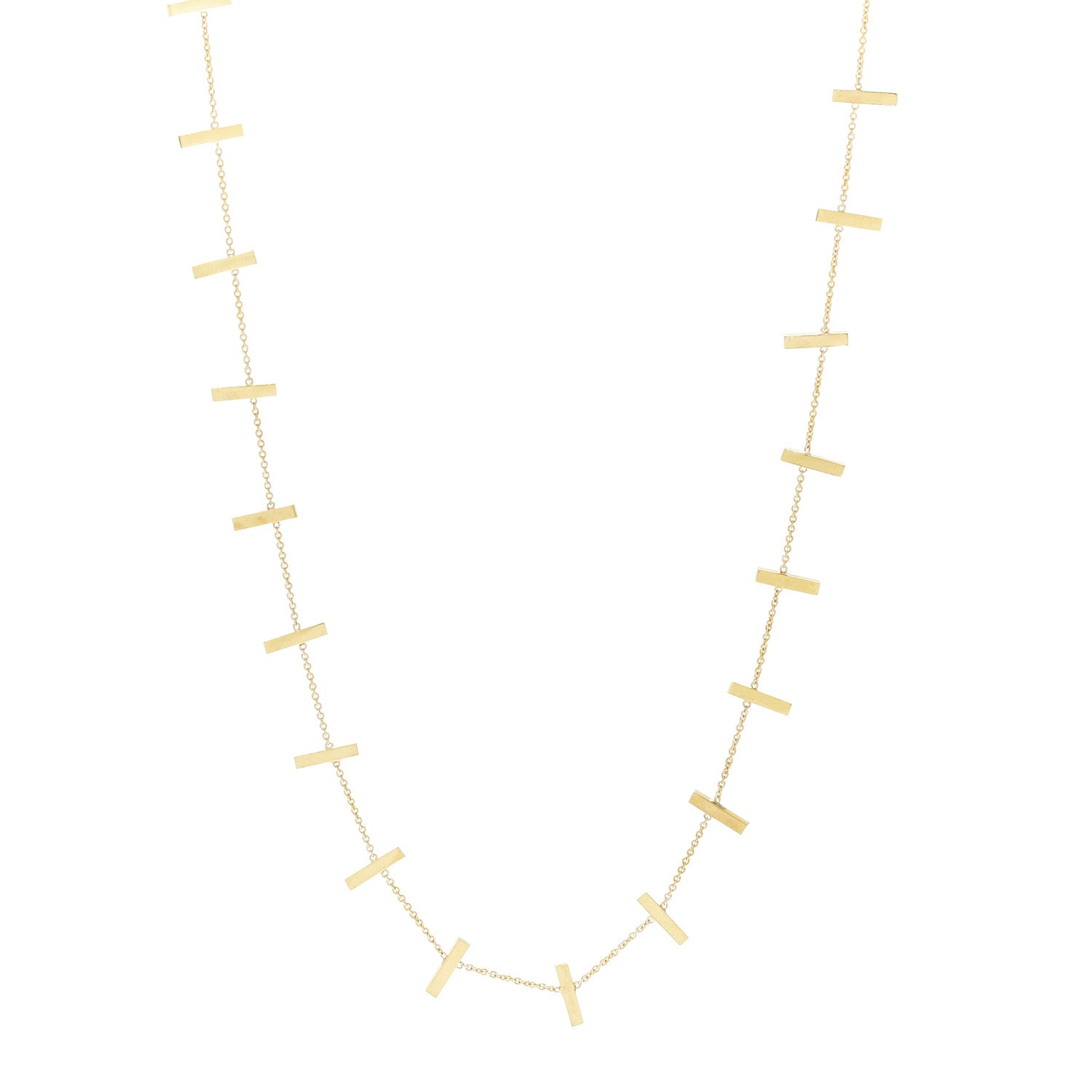 Jennifer Meyer 18K Yellow Gold Cross Bar Necklace 1 of 4
