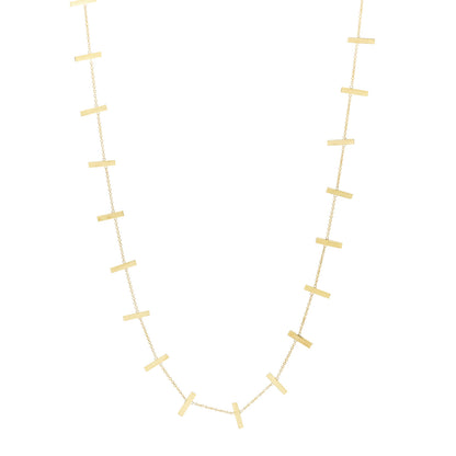 Jennifer Meyer 18K Yellow Gold Cross Bar Necklace 1 of 4