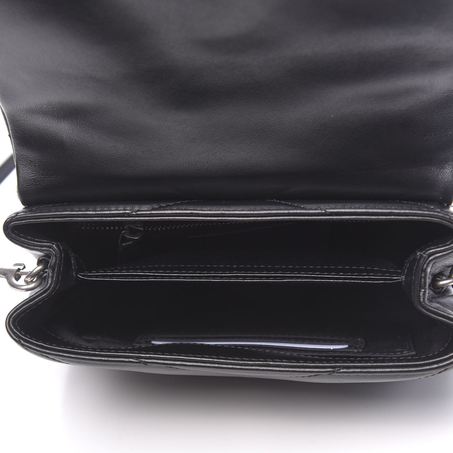 Calfskin Y Quilted Monogram Toy Loulou Crossbody Bag Black