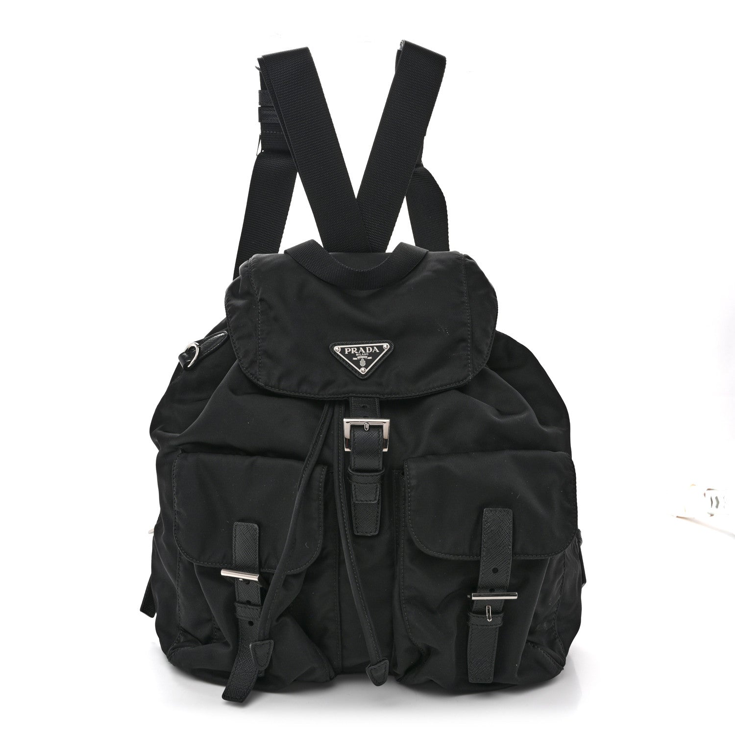 Prada Re-Nylon Saffiano Medium Backpack Black 1 of 14