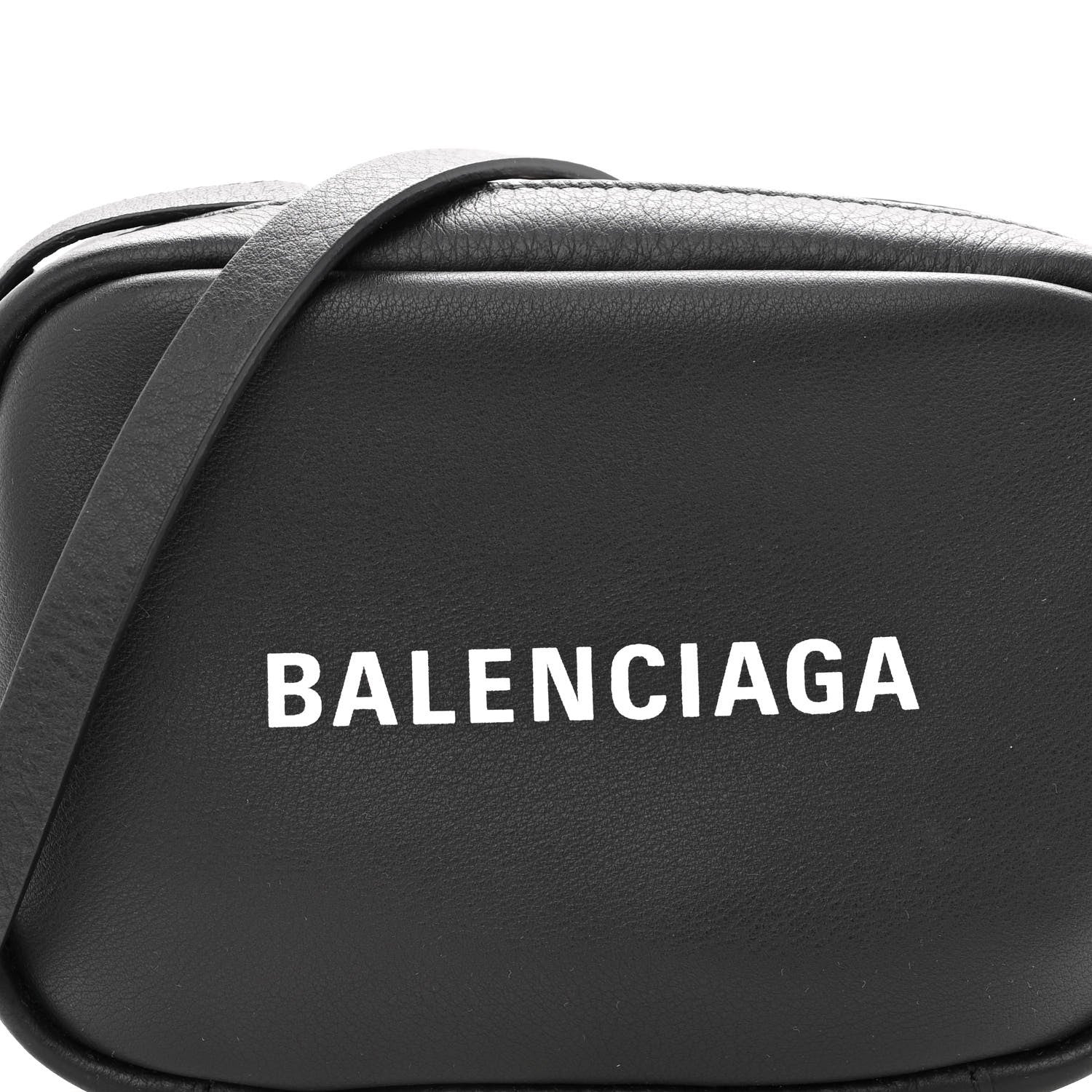 Balenciaga Calfskin Logo XS Everyday Camera Bag Black 7 of 9