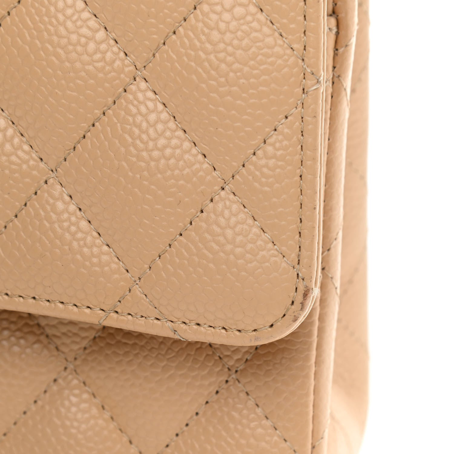 Chanel Caviar Quilted Medium Double Flap Beige 13 of 14