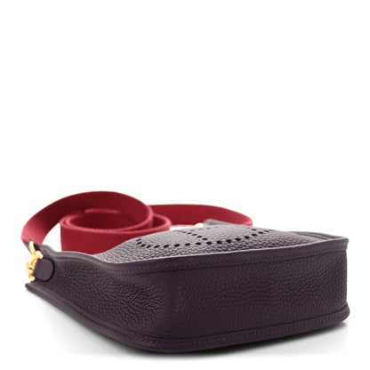 Hermes Taurillon Clemence Amazone Evelyne TPM  Cassis Rouge Grenat 4 of 10