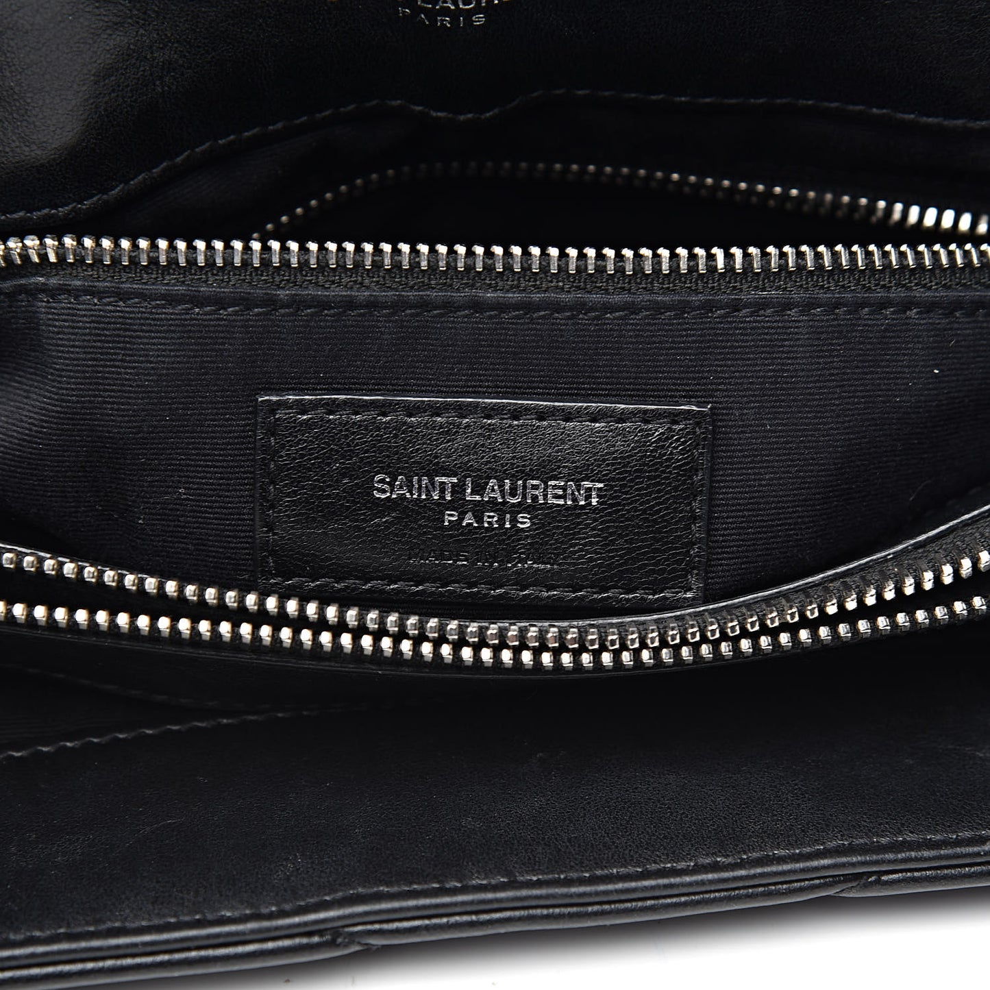 Calfskin Y Quilted Monogram Medium Loulou Chain Satchel Black