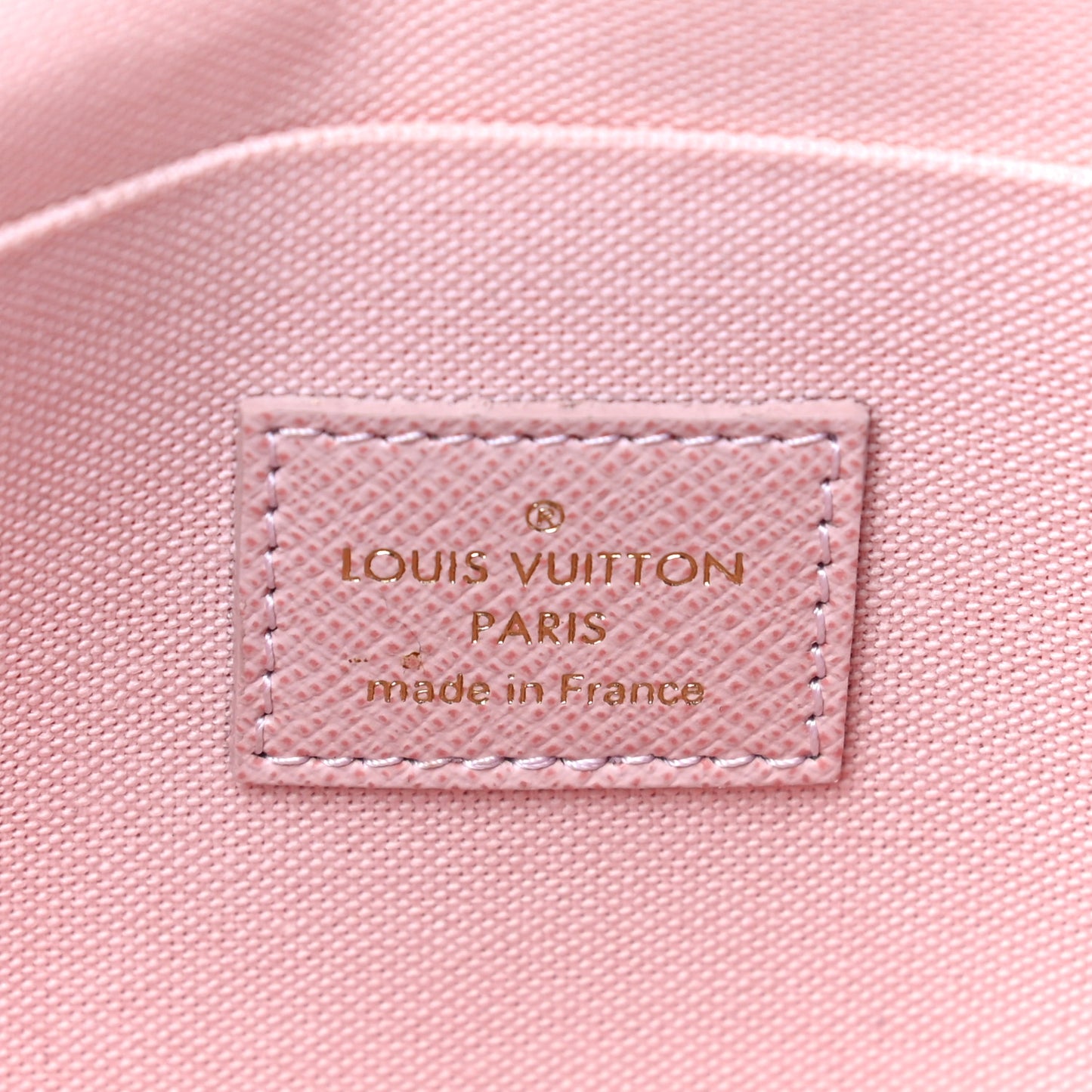 Damier Azur Pochette Felicie Chain Wallet Rose Ballerine