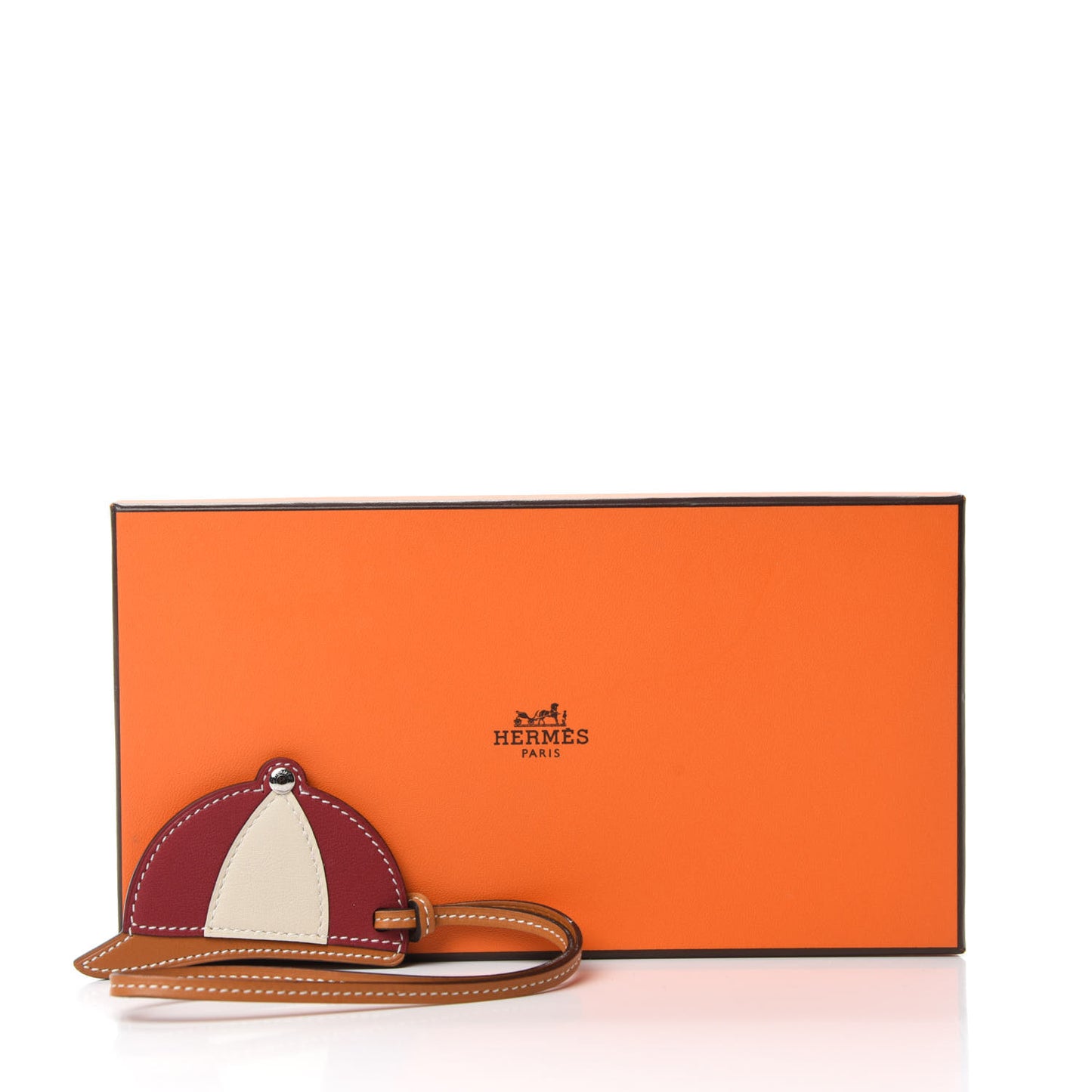 Swift Paddock Cap Bag Charm Rouge H Craie Sable