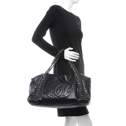 Chanel Glazed Caviar East West Modern Chain Tote Black 2 of 10