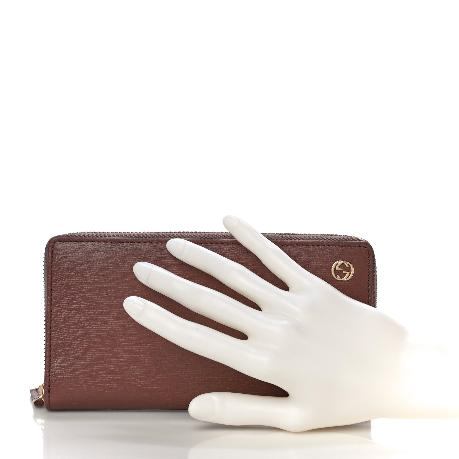 Gucci Calfskin Betty Zip Around Wallet Brown 2 of 10