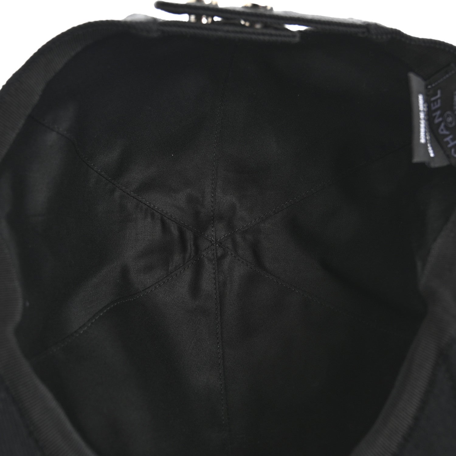 Chanel Cotton CC Cap Hat Black White 7 of 10
