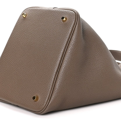 Hermes Taurillon Clemence Picotin Lock 22 MM Etoupe 10 of 10