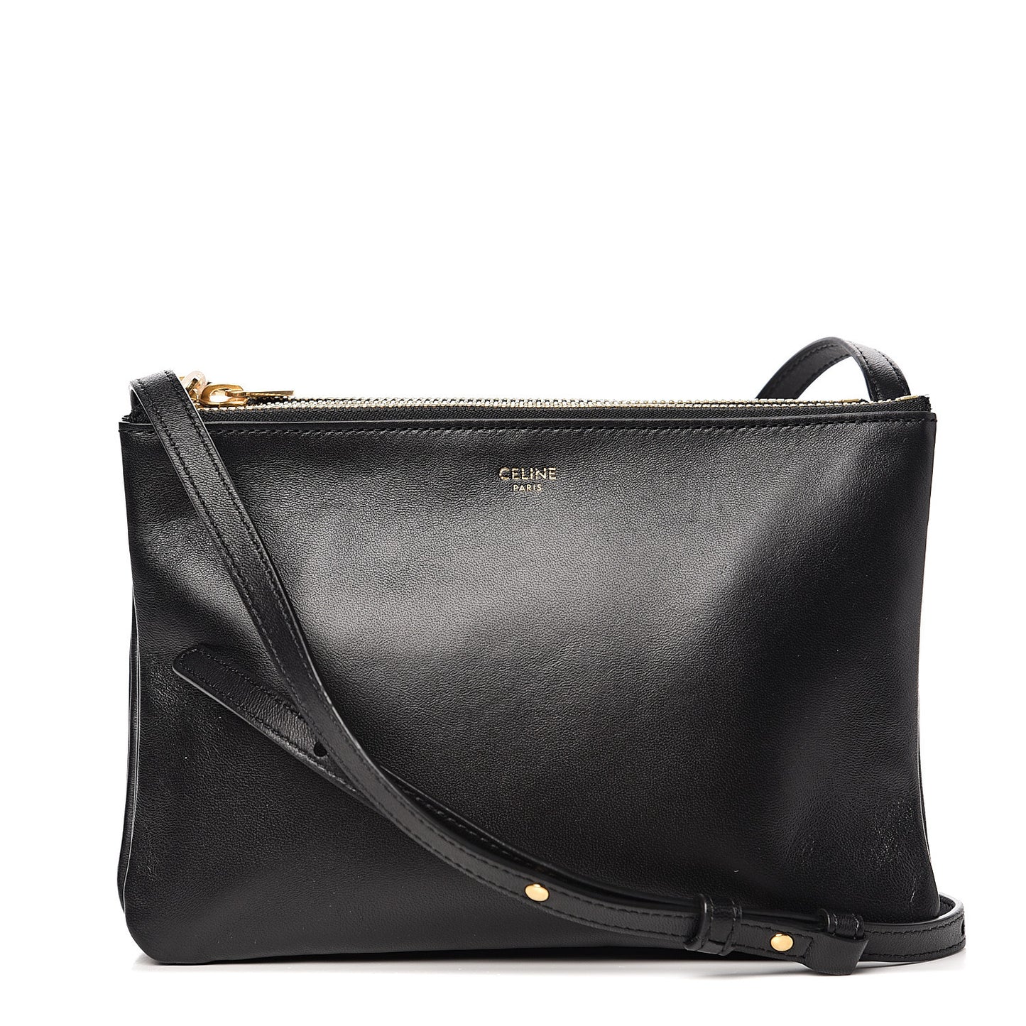 Lambskin Small Trio Crossbody Bag Black