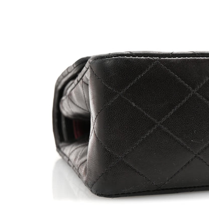 Chanel Lambskin Quilted Medium Double Flap Black 9 of 10