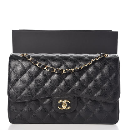 Chanel Caviar Quilted Jumbo Double Flap Black 10 of 10