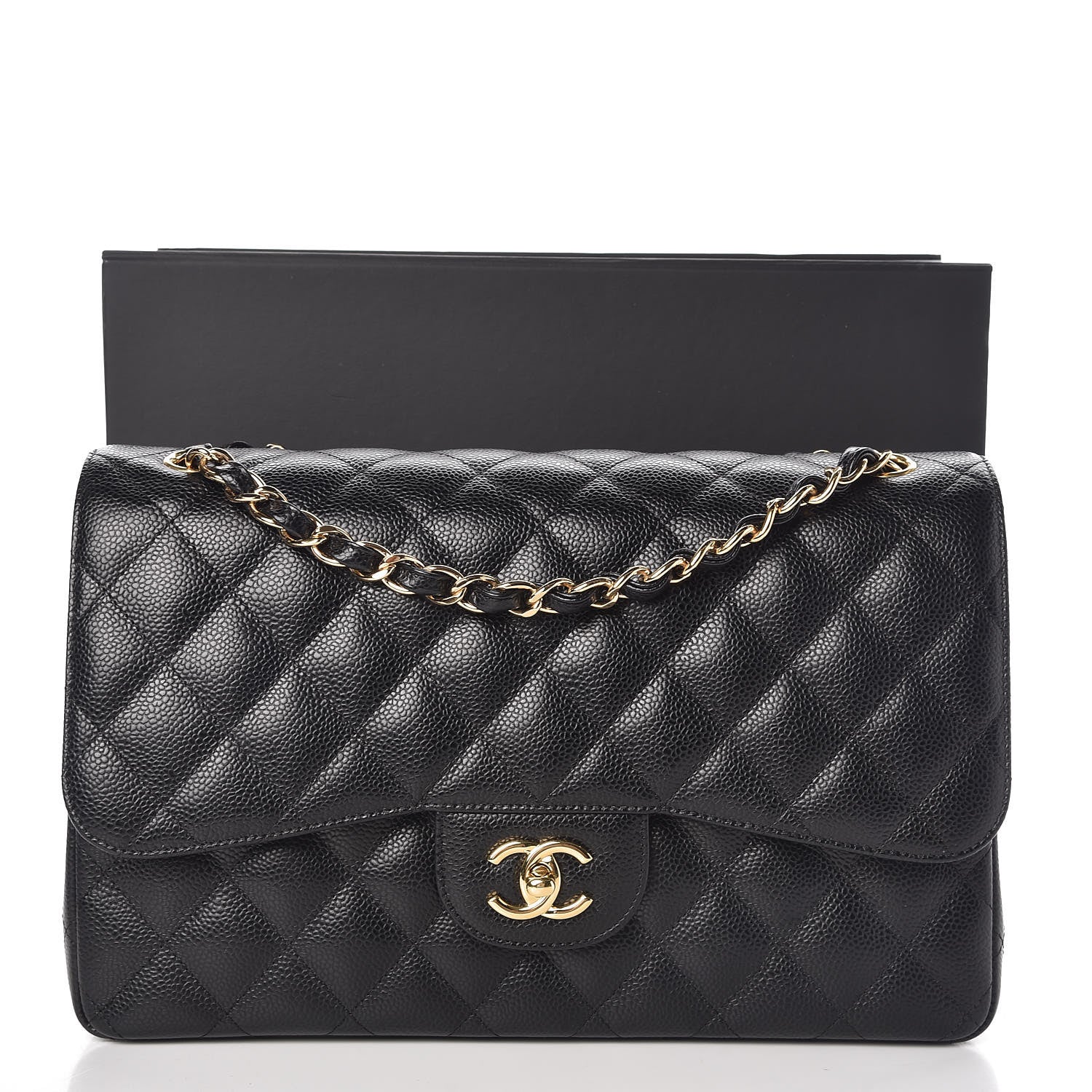 Chanel Caviar Quilted Jumbo Double Flap Black 11 of 11
