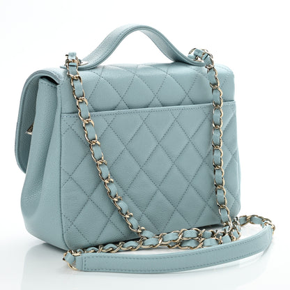 Chanel Caviar Quilted Medium Business Affinity Flap Light Blue 3 of 11