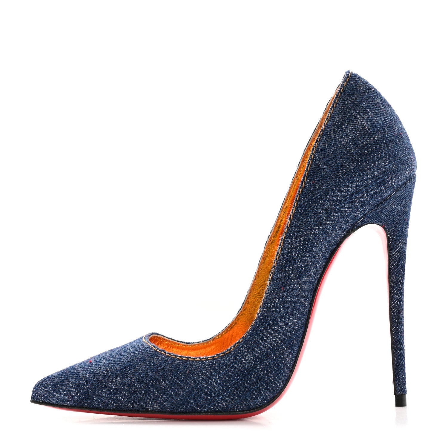 Christian Louboutin Denim Jazz Calf So Kate 120 Pumps 36 Blue 1 of 14