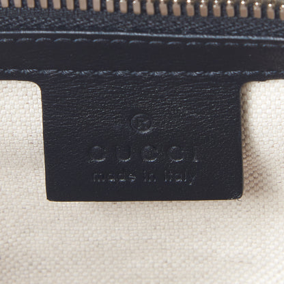 Gucci Calfskin GG Tennis Embossed Square Messenger Bag Black 7 of 8