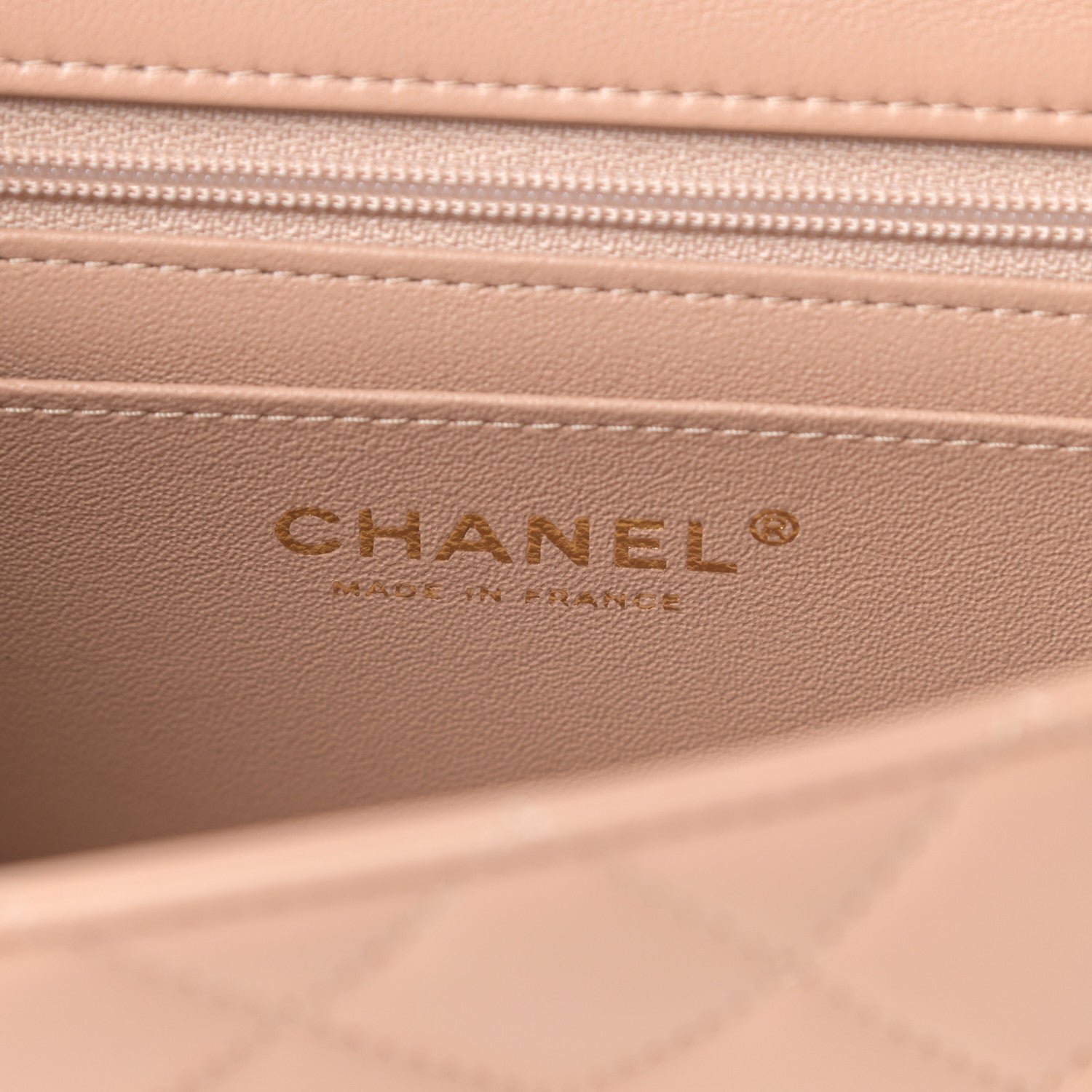 Chanel Lambskin Quilted Mini Top Handle Rectangular Flap Beige 6 of 11